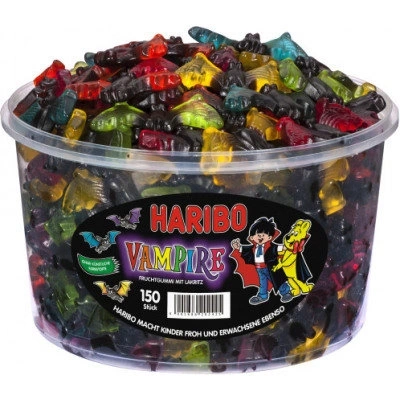 Haribo Vampire 150 żelowych cukierków o smaku lukrecji i owoców, 1200 g - obrazek 1