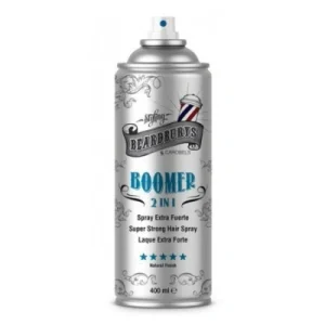 Beardburys HairSpray 2 w 1 Boomer Profesjonalny lakier do włosów dla mężczyzn, matowy z bardzo mocnym utrwaleniem, wykończenia koncentrat i zamgławianie, bez C.F.C. 400 ml Beardburys HairSpray 2 w 1 Boomer Profesjonalny lakier do włosów dla mężczyzn, matowy z bardzo mocnym utrwaleniem, wykończenia koncentrat i zamgławianie, bez C.F.C. 400 ml