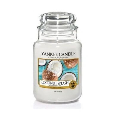 Yankee Candle Coconut Splash Świeca Zapachowa, Szkło, Splash, do 150 godzin palenia - obrazek 1