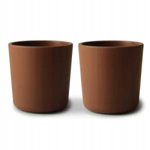AnkePower Mushie Dinnerware Zestaw 2 szklanek dla dzieci wykonane w denmarku, karmelowy AnkePower Mushie Dinnerware Zestaw 2 szklanek dla dzieci wykonane w denmarku, karmelowy