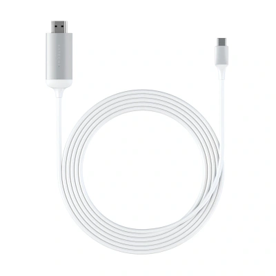 Kabel meski USB C na HDMI Rozdzielczosc 4K, Satechi Srebrny Kabel meski USB C na HDMI Rozdzielczosc 4K, Satechi Srebrny