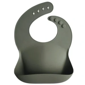 Mushie Śliniak silikonowy Silver Sage Kokosek Baby Store Mushie Śliniak silikonowy Silver Sage Kokosek Baby Store